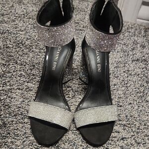 Gianni Bini Sparkling Silver Heels